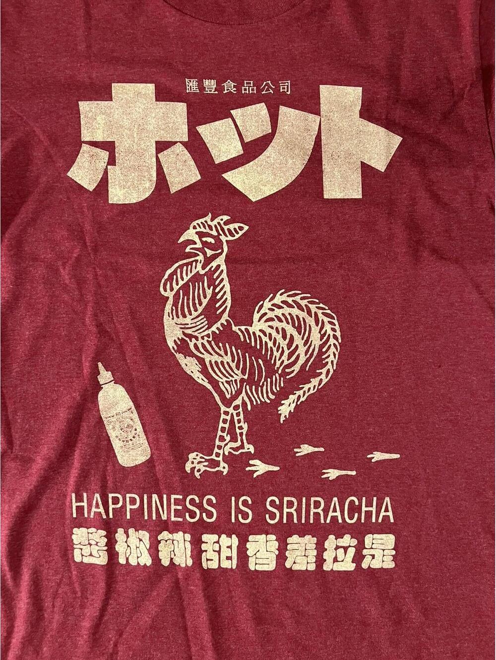 Ripple Junction Happiness Is Sriracha Graphic T-Shirt Size Small